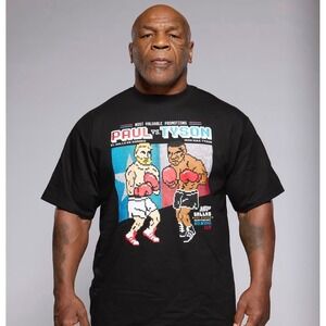 Mike Tyson Jake Paul Fight Black Tshirt MVP Extra Large XL Shaka Wear Boxing NEW
